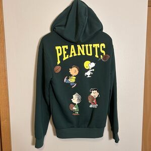 Aeropostale Peanuts Snoopy Green Zip-Up Hoodie Women's Extra Small